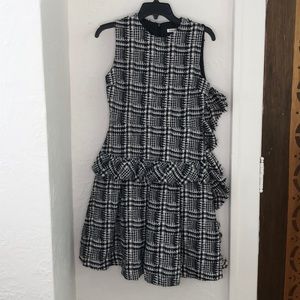ZAIKAMOYA Women's Plaid Dress Midi Size Small